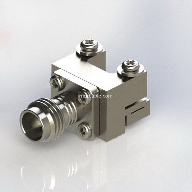 Reborde de los conectores de cable coaxial de 2.4-KHD RF DC-50G recto a través del PWB 50 ohmios
