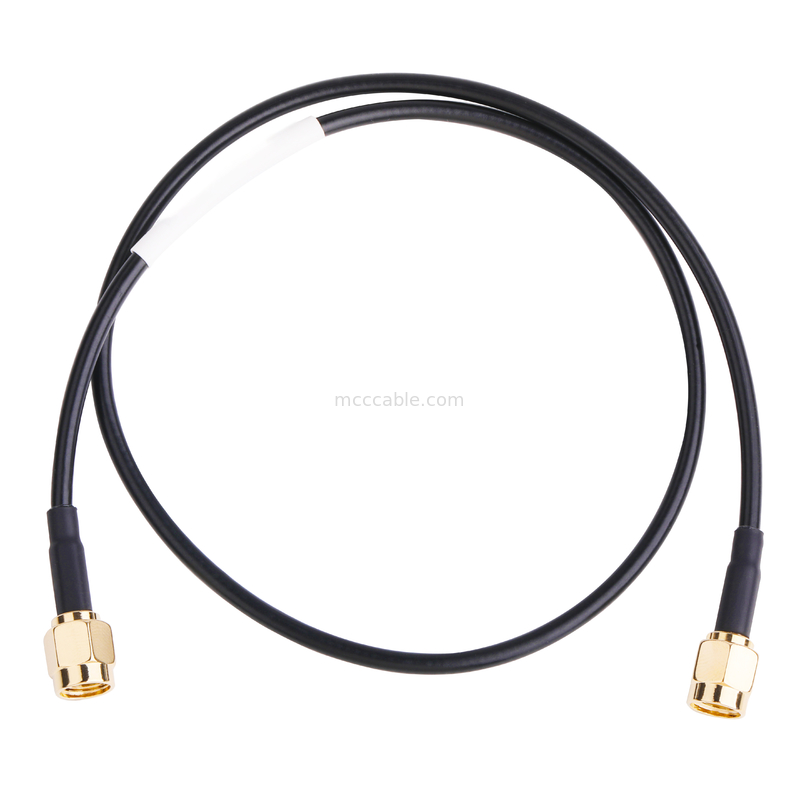 Conector de RF 50 ohm Impedancia Lmr100 RF Cable coaxial Cable de LCD negro