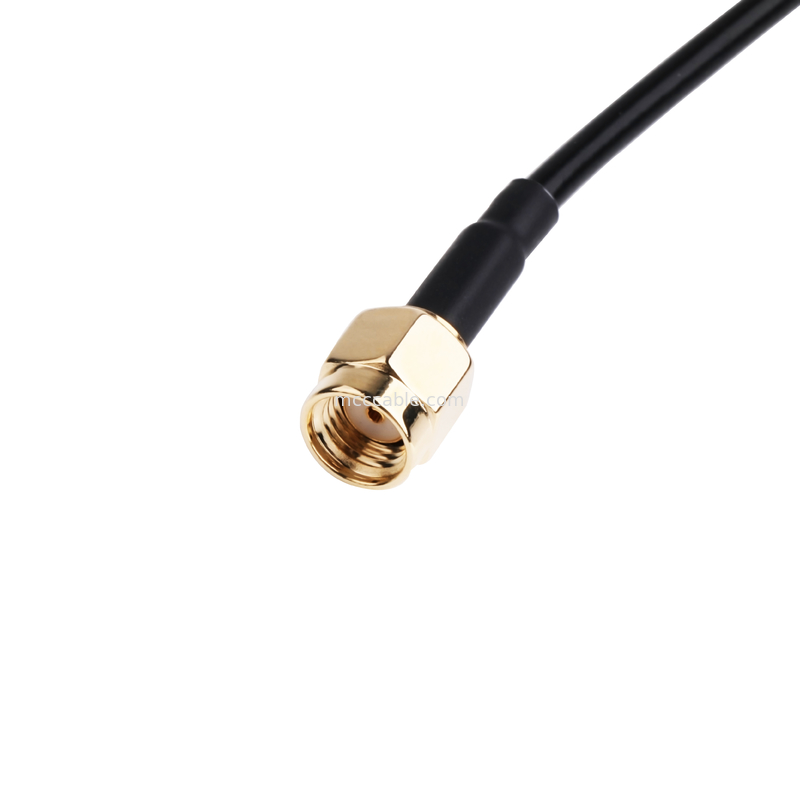Conector de RF 50 ohm Impedancia Lmr100 RF Cable coaxial Cable de LCD negro