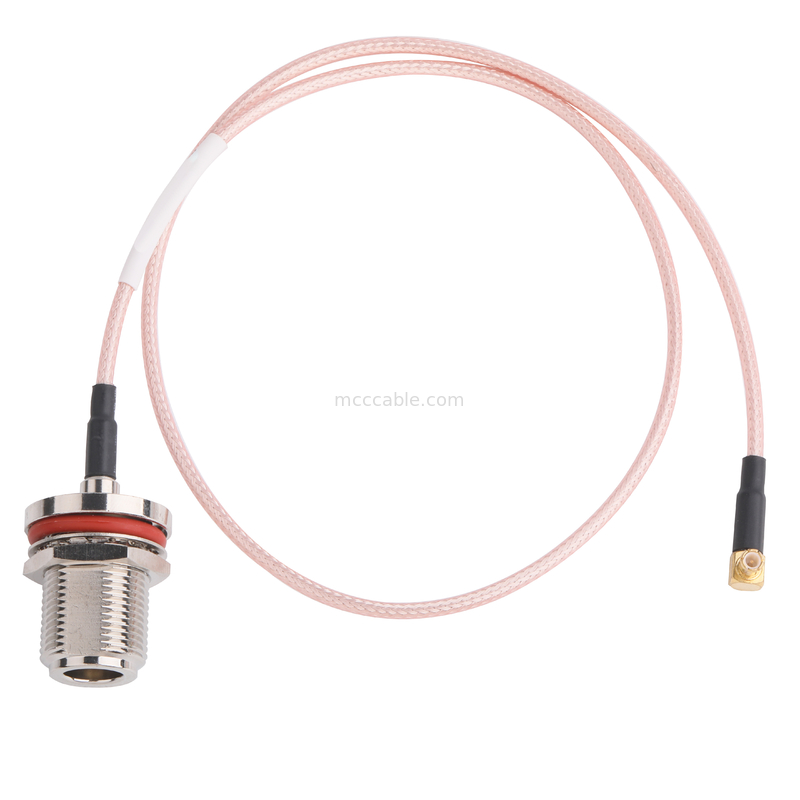 Tipo cable de alta velocidad de N del Rf del conector coaxial del samtec femenino de Mini Straight