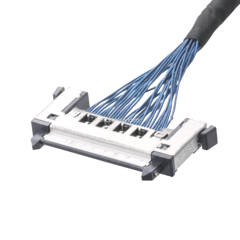 JAE FI-RE31CL al arnés de cable modificado para requisitos particulares cable del molex de la echada del montaje de cable del FI RE31CL LCD Lvds 0.3m m