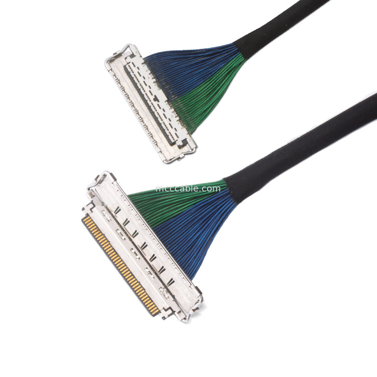 Aduana echada  20788 de 0,4 milímetros 20679 conector coaxial micro Emi Shield Lvds Cable de 30pin 40pin 50pin 60pin