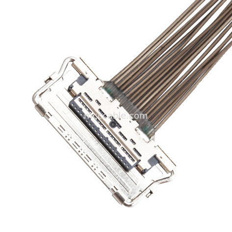 conector coaxial micro de la exhibición de los lvds de  20679-20p del cable de la informática de la echada LVDS de 0.4m m