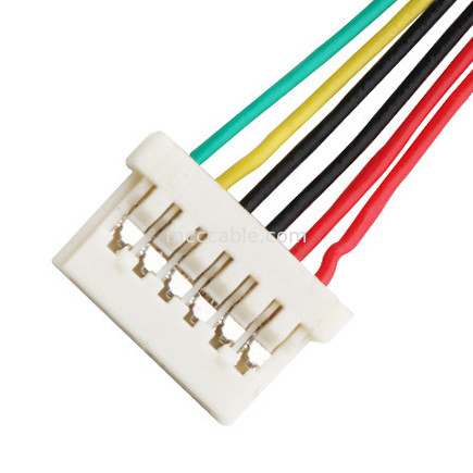 Asamblea de cable de las HORAS DF14 Lvds de la echada de 6DS 1.25m m que prensa el conector de la exhibición de 6 lvds del Pin
