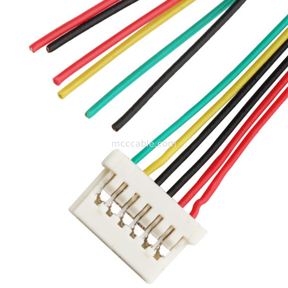 Asamblea de cable de las HORAS DF14 Lvds de la echada de 6DS 1.25m m que prensa el conector de la exhibición de 6 lvds del Pin