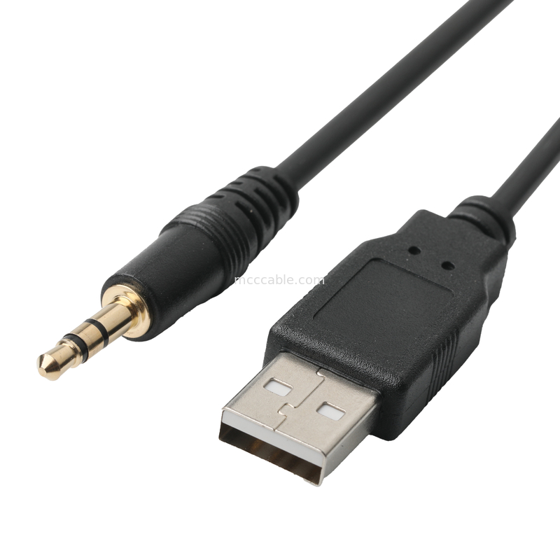 Estéreo masculino AUX. de Jack 3.5m m del cable de extensión de ISOBUS para el cable del zócalo de O Jack USB