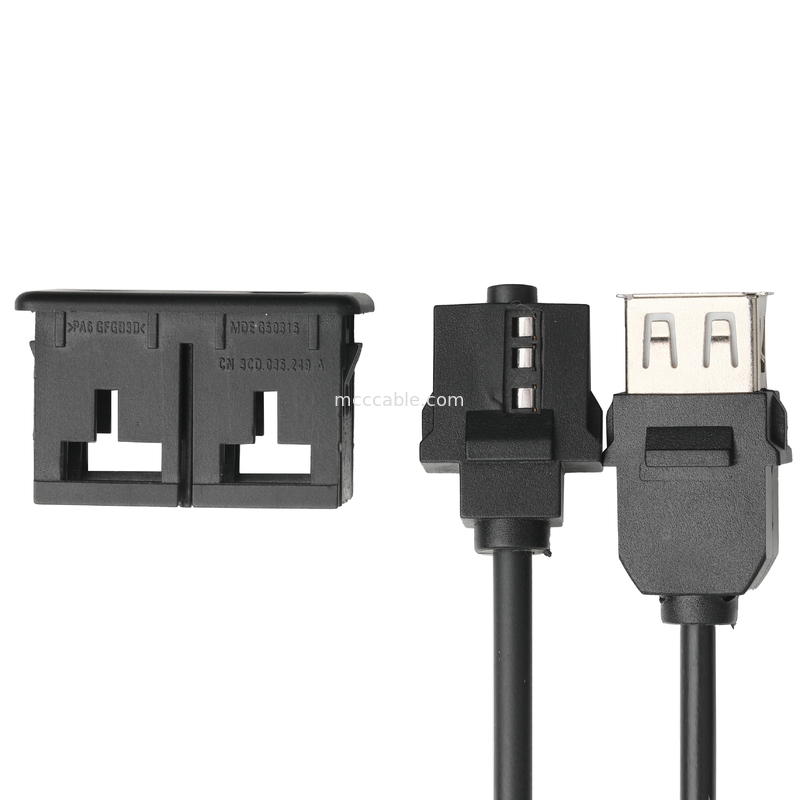Estéreo masculino AUX. de Jack 3.5m m del cable de extensión de ISOBUS para el cable del zócalo de O Jack USB