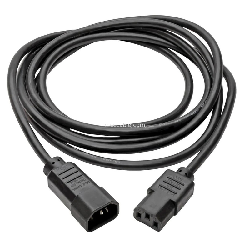 C13 a C14 10a 250v Cordón de alimentación 18 Awg C14 Mates con una toma de C13