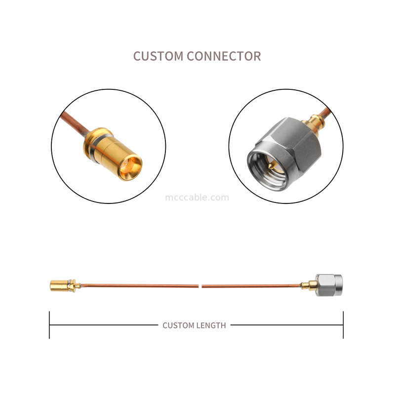 Cable coaxial semi rígido de Rohs Vita 67 Smpm con enchufe recto a Sma macho con enchufe recto Sro47