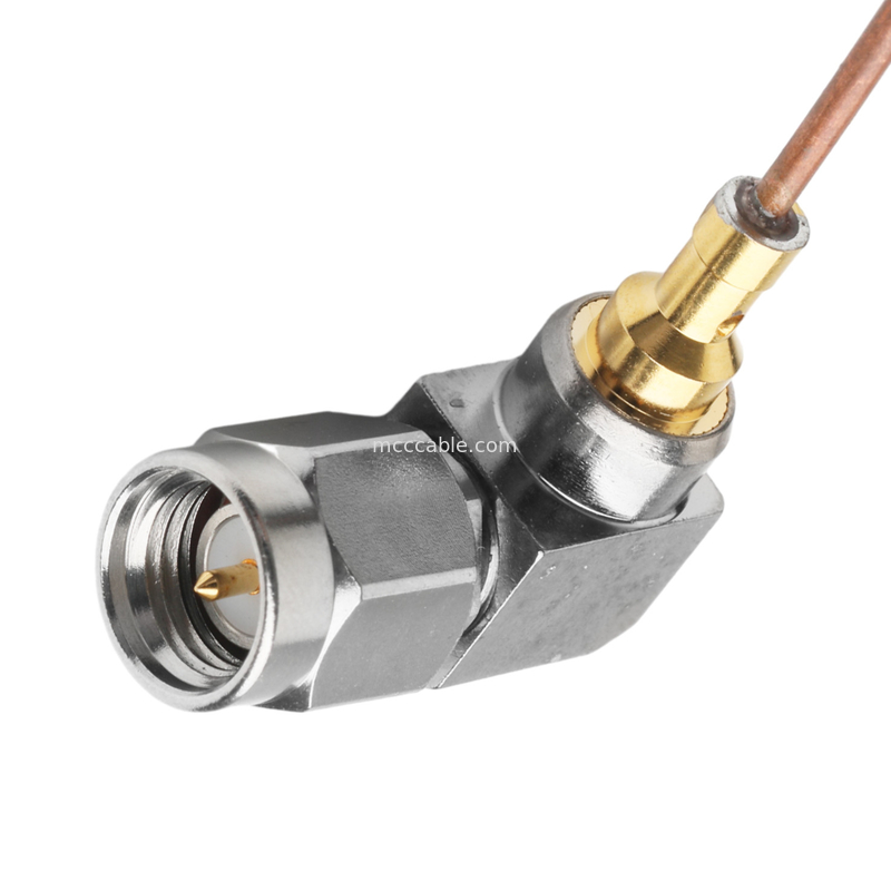 Vita 67 Smpm cable coaxial recto semirrígido conector de conexión de ángulo derecho Sro47