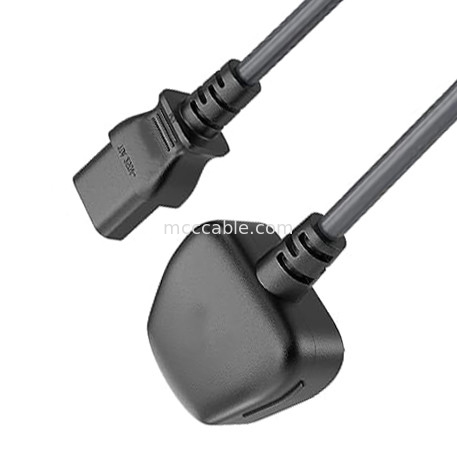 C13 a Uk Conector de cable de alimentación Bs1363 18awg 250v longitud Adecuado para la mayoría de las computadoras, impresoras y otros dispositivos OEM / ODM