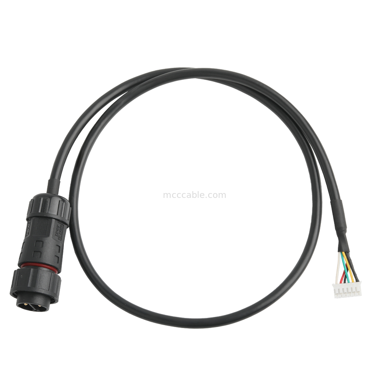Conector impermeable de cable ROHS M20 macho a JST PHR-6 alambre UL2464 24AWGX5C OEM / ODM
