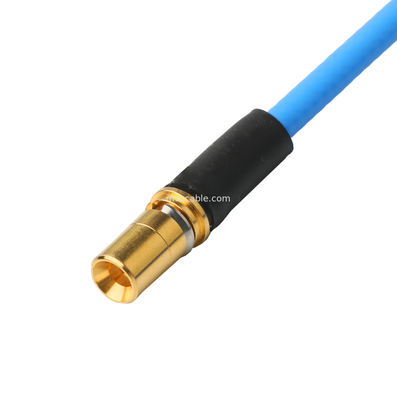Conector de RF ensamblajes de cables coaxial de bajo PIM TFT-5G-402 flexible doble blindaje con chaqueta azul FEP