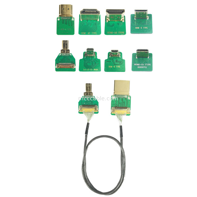 Adaptadores de conector ®-VS 20525-020E-02 a 0.4mm Pitch Hd Hdmi Adaptador tipo mini Hdmi-C Personalizado