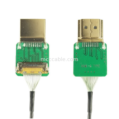 Adaptadores de conector 20525-020E-02 para el tipo Hdmi Adaptador de cable Hdmi Cabeza recta Hdmi-A pitch 0.4mm