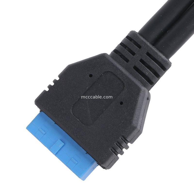 USB 3.0 Panel frontal placa base 19/20 Pin Cable a USB Adaptador de separación femenino Conector de extensión