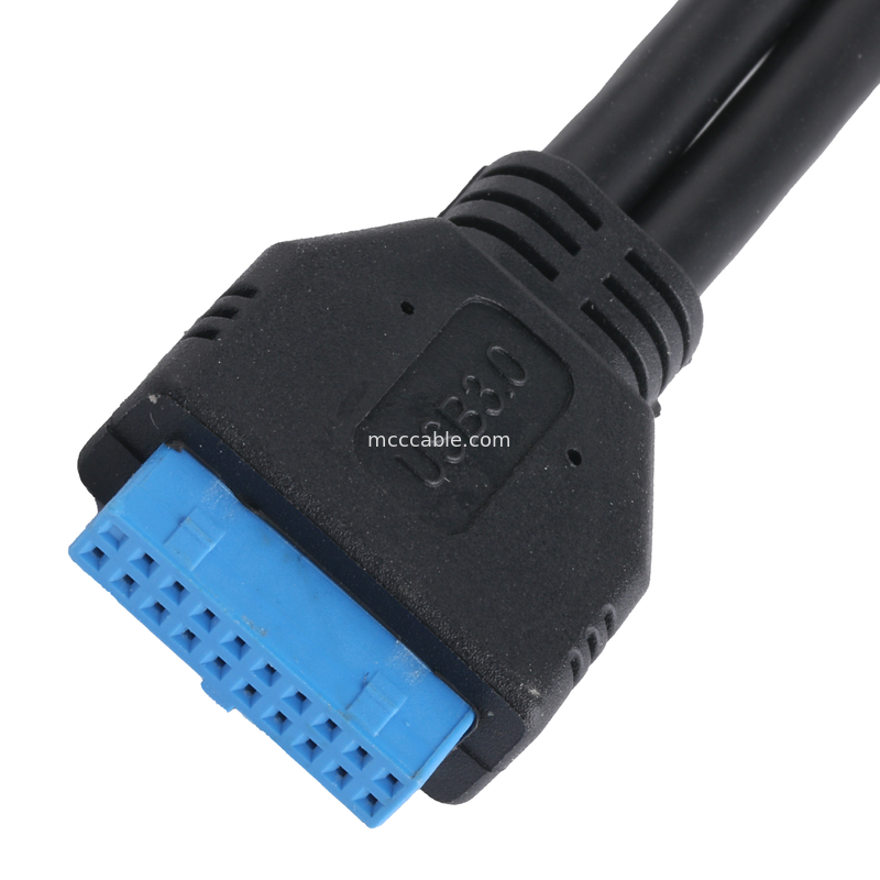 USB 3.0 Panel frontal placa base 19/20 Pin Cable a USB Adaptador de separación femenino Conector de extensión