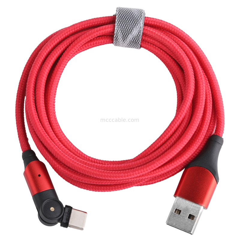 Rotación de 180 grados USB 3.0 de tipo A a tipo C Cable de 1.5m Carga de carcasa de aluminio
