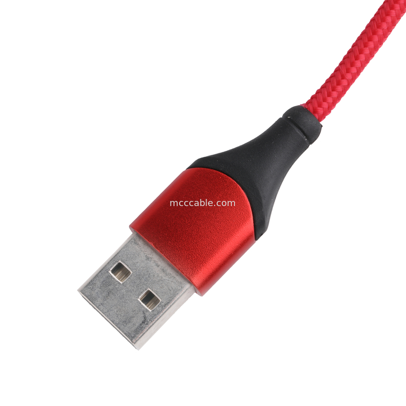 Rotación de 180 grados USB 3.0 de tipo A a tipo C Cable de 1.5m Carga de carcasa de aluminio