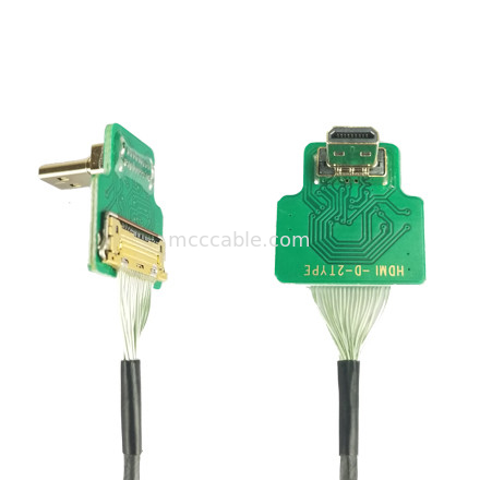 Micro HDMI cabeza recta 20454-220-02 20455 20453 Micro HDMI-D-2 para  OEM / ODM