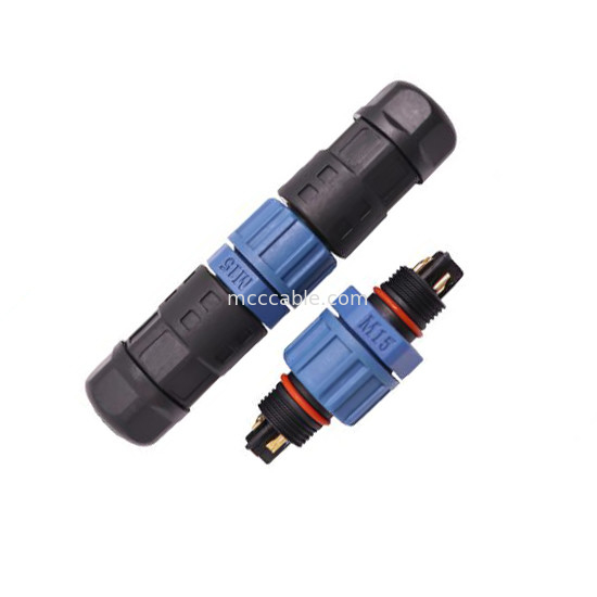 M15 Conector circular industrial de 2 pines y 3 pines M15 Conector de ensamblaje de tipo soldadura IP67