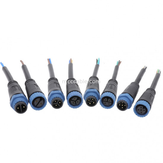 M15 Conector circular industrial de 2 pines y 3 pines M15 Conector de ensamblaje de tipo soldadura IP67