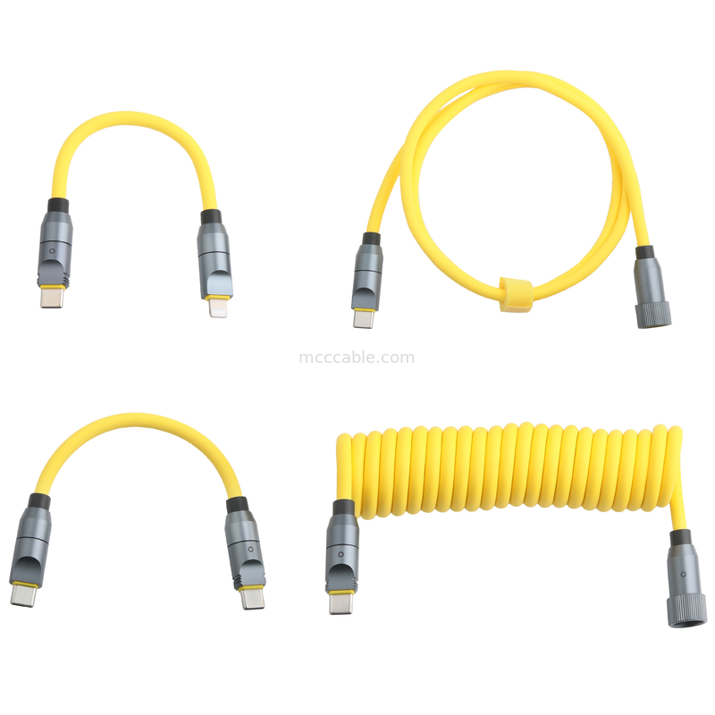 Micro coaxial USB 4.0 rayo 4 cable con 240W de carga y la luz-rápida de 40Gbps transferencia de datos