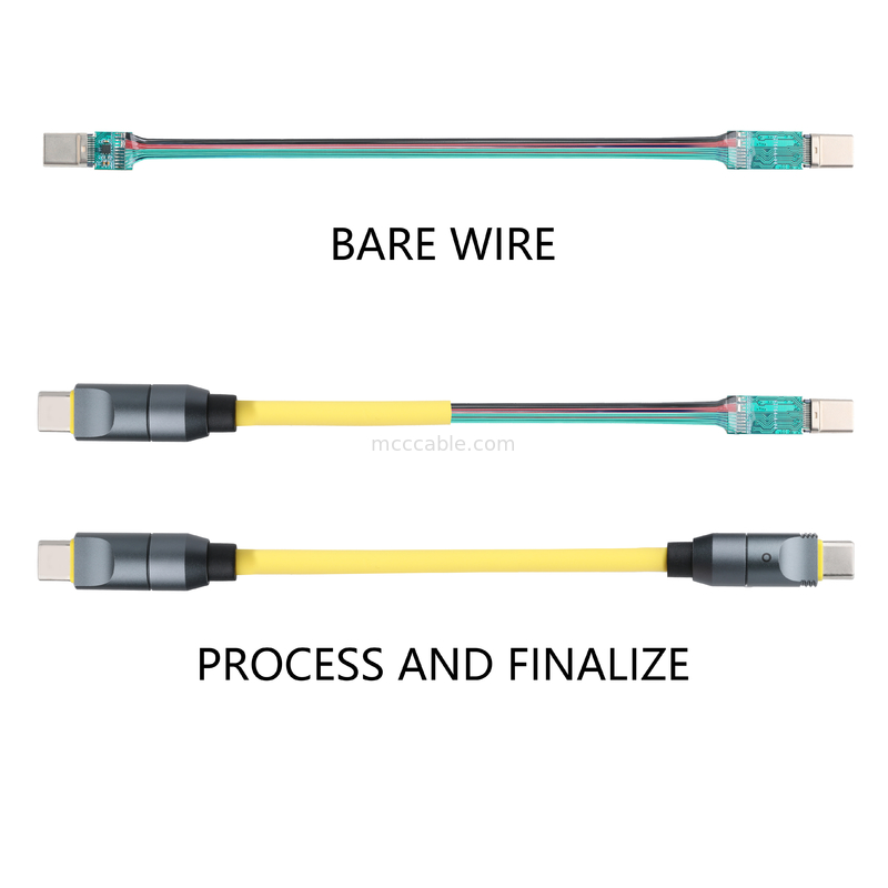 Micro coaxial USB 4.0 rayo 4 cable con 240W de carga y la luz-rápida de 40Gbps transferencia de datos