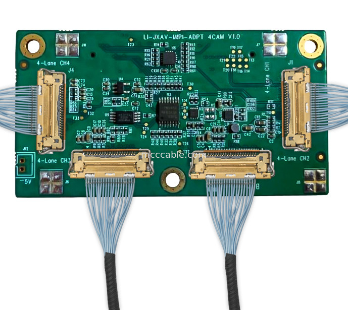 Cámaras industriales Tablas de drones LI-IMX290-MIPI 20525-030E-02 Conjunto de conector micro coaxial 20Gbps/carril