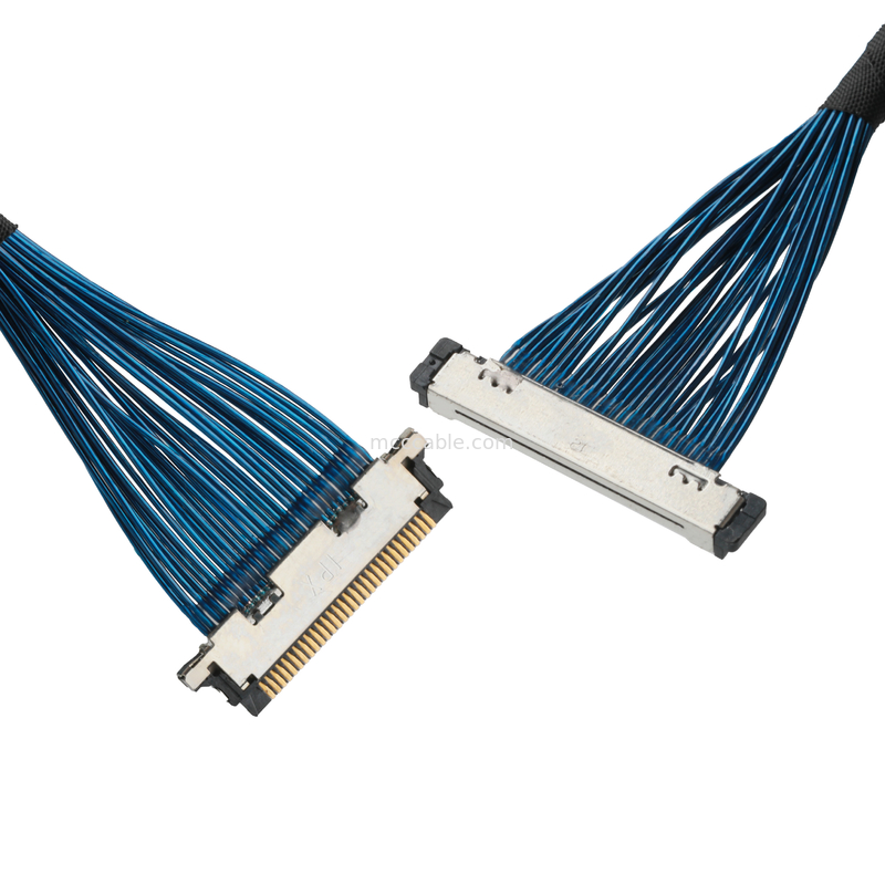 Cable Micro Coaxial 20380 -R30T-06 a 20345-30T-32R Conector de cable Coaxial de inclinación de 0,4 mm ROHS