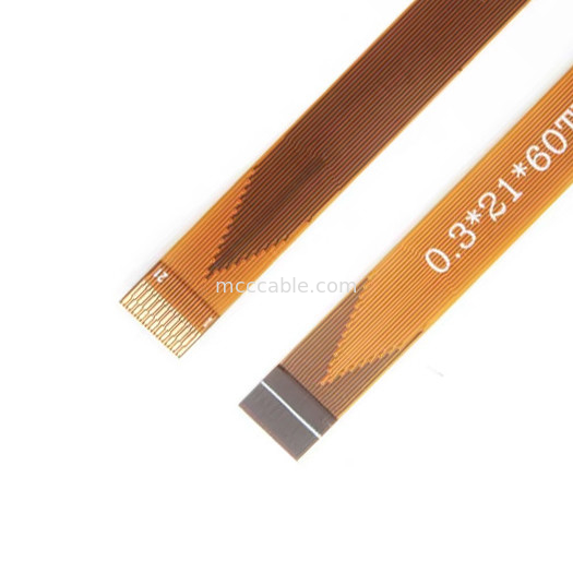 21 cable del perno FFC FPC, conector flexible de la exhibición de los lvds de la echada del cable plano 0.3m m de FPC