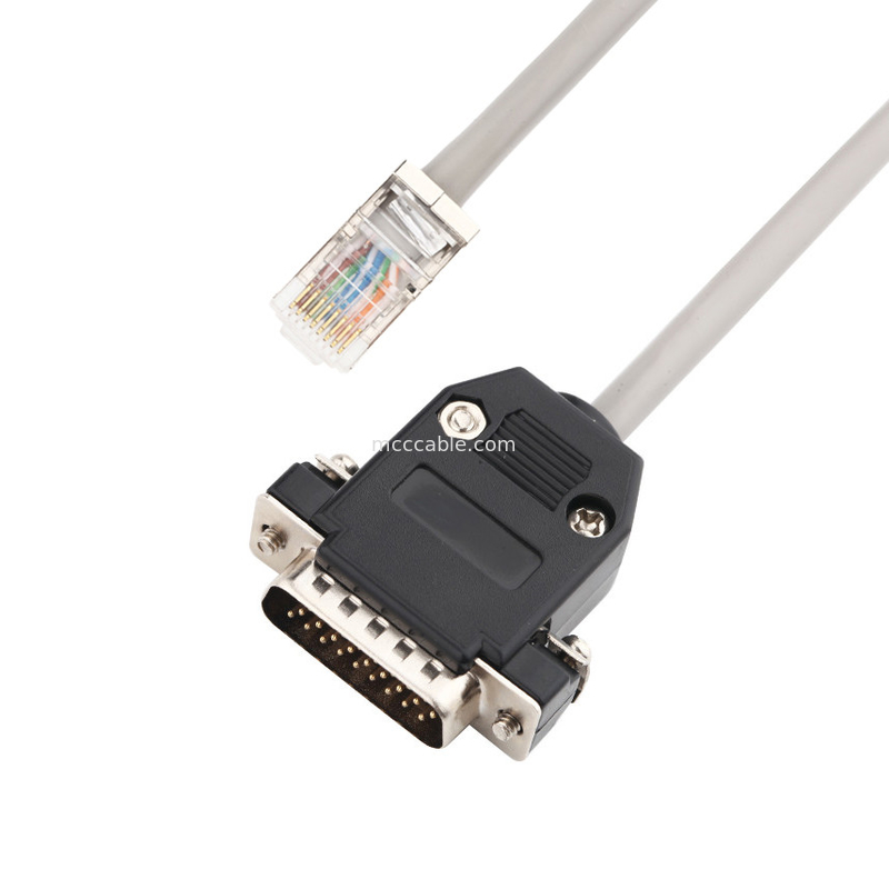 Cable de alta velocidad del samtec de la asamblea de cable de la red del cable H-DB 26P RJ45 8pin del soporte del panel