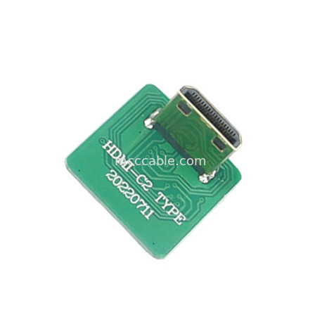 Mini Hdmi Cable Adaptador de cabeza de codo Hd Mini Hdmi-C2 a 20525-020E-02 a la tabla Conector lateral 0,4 mm