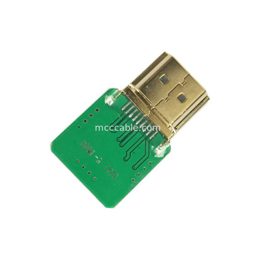 Adaptadores de conector 20525-020E-02 para el tipo Hdmi Adaptador de cable Hdmi Cabeza recta Hdmi-A pitch 0.4mm