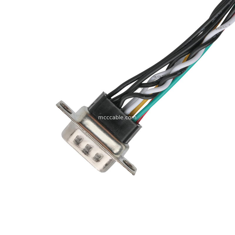 D-SUB-9Pin MALE a JST PHR-6 y PHR-6 Conectores de ensamblaje de cable personalizados D-SUB ensamblajes de cable de arnés