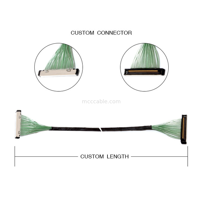 50 Pin 20380-R30T-06 Conector 50P para el ensamblaje de microcables coaxial LVDS EDP