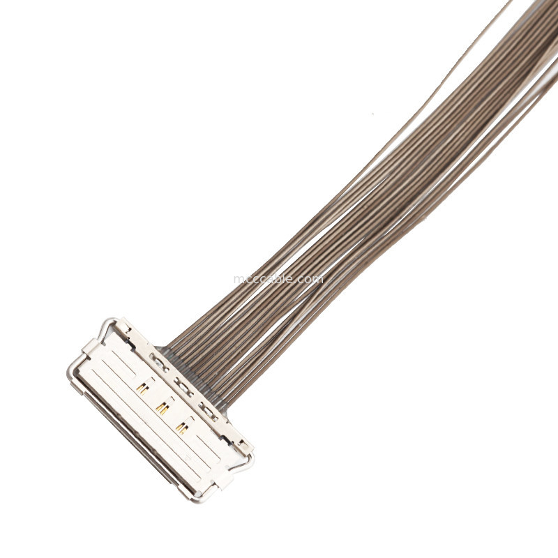 conector coaxial micro de la exhibición de los lvds de  20679-20p del cable de la informática de la echada LVDS de 0.4m m