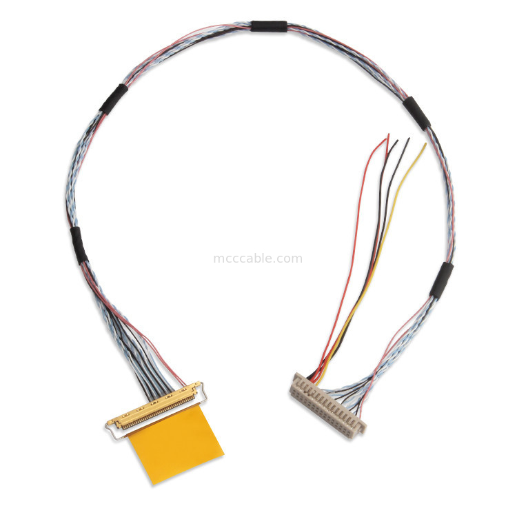 1.25mm 0.5mm Lvds Cable coaxial Df13 30ds 1.25 a 20453-240T-03 0,5 mm de ancho