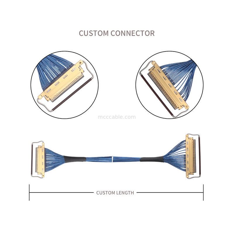 20453-240t-03 a 20453-230t-03 30P 40P 0.5mm Pitch 36AWG Lvds Cables de ensamblaje