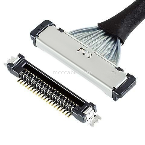 Cable del conector pin de los lvds 20 del conector de cable coaxial del micrófono del enchufe del receptáculo de SS 20380-R20T-06