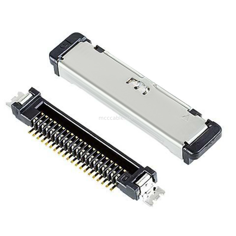 Cable del conector pin de los lvds 20 del conector de cable coaxial del micrófono del enchufe del receptáculo de SS 20380-R20T-06