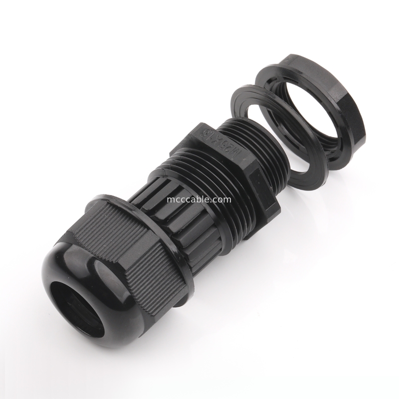 M25 Conector industrial impermeable con 3Pin / 4Pin / 6Pin / 7Pin / 8Pin Soporta el procesamiento de alambre personalizado OEM / ODM