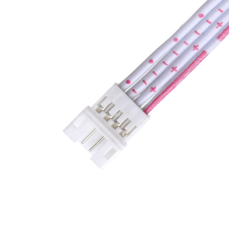 Conector LHE de 4 pines de cable de cinta plana flexible de macho a hembra para proyectos de audio de ingeniería electrónica