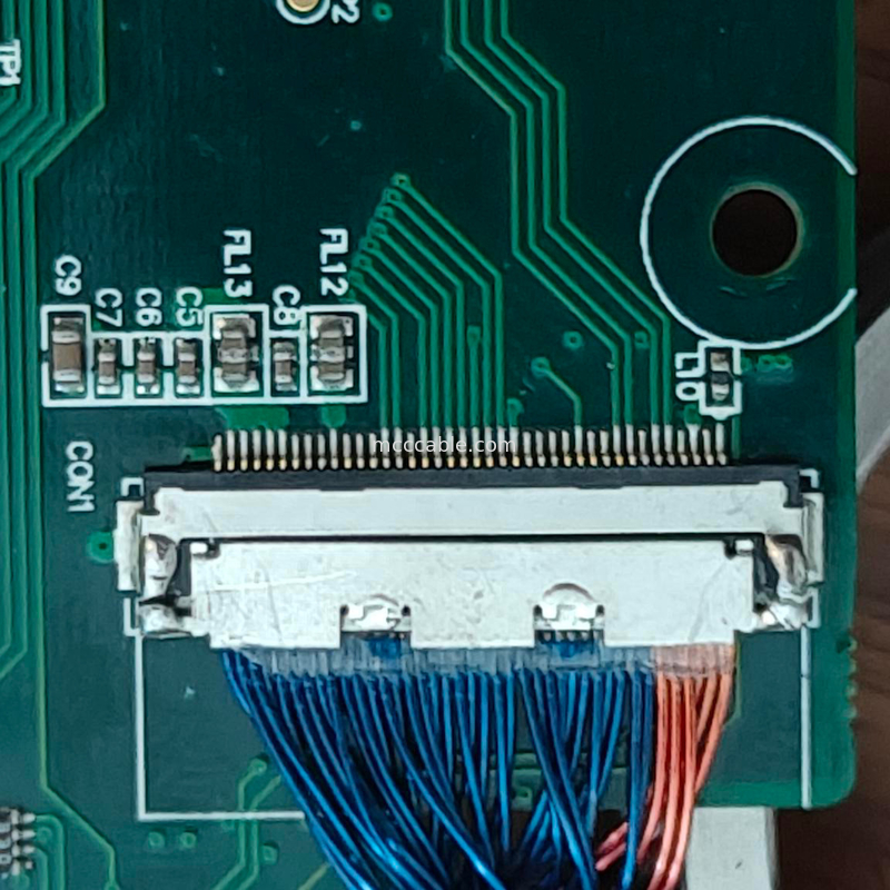 Cable Micro Coaxial LVDS de longitud personalizada de 0.4 mm 20453z-030 SD a 20347 con bloqueo mecánico