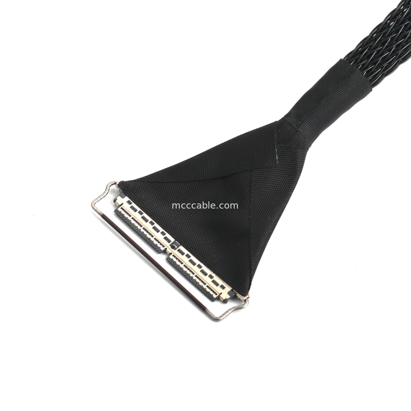 Cable micro-coaxial de 40 pines, paso de 0,4 mm, doble blindaje para EDP/LVDS