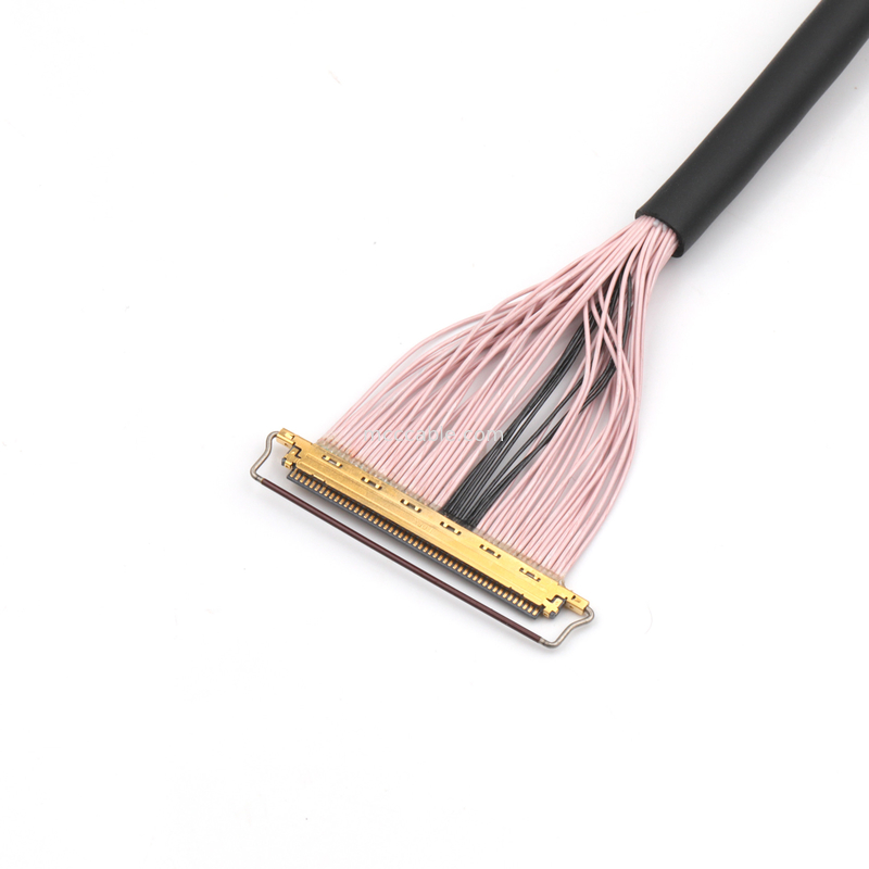 Cable micro-coaxial de 50 pines, con anchura de 0,4 mm, blindado, para la transmisión de datos de alta velocidad