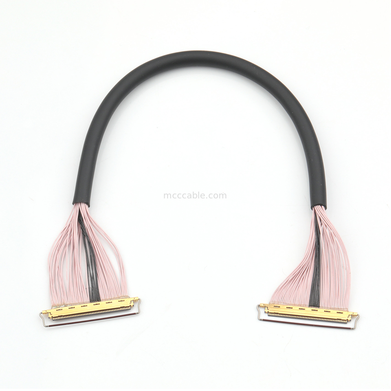 Cable micro-coaxial de 50 pines, con anchura de 0,4 mm, blindado, para la transmisión de datos de alta velocidad