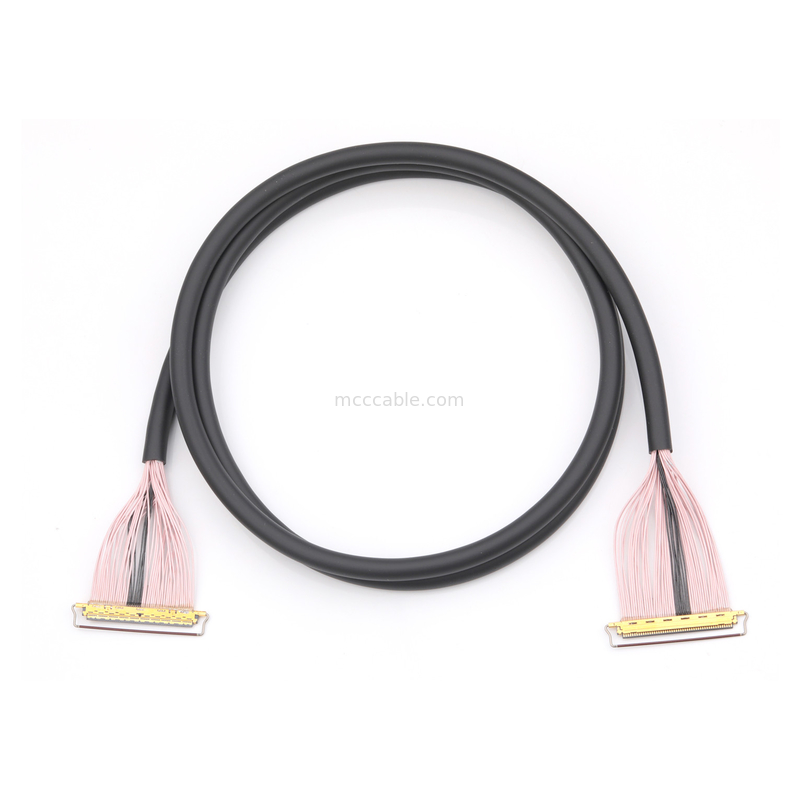 Cable micro-coaxial de 50 pines, con anchura de 0,4 mm, blindado, para la transmisión de datos de alta velocidad