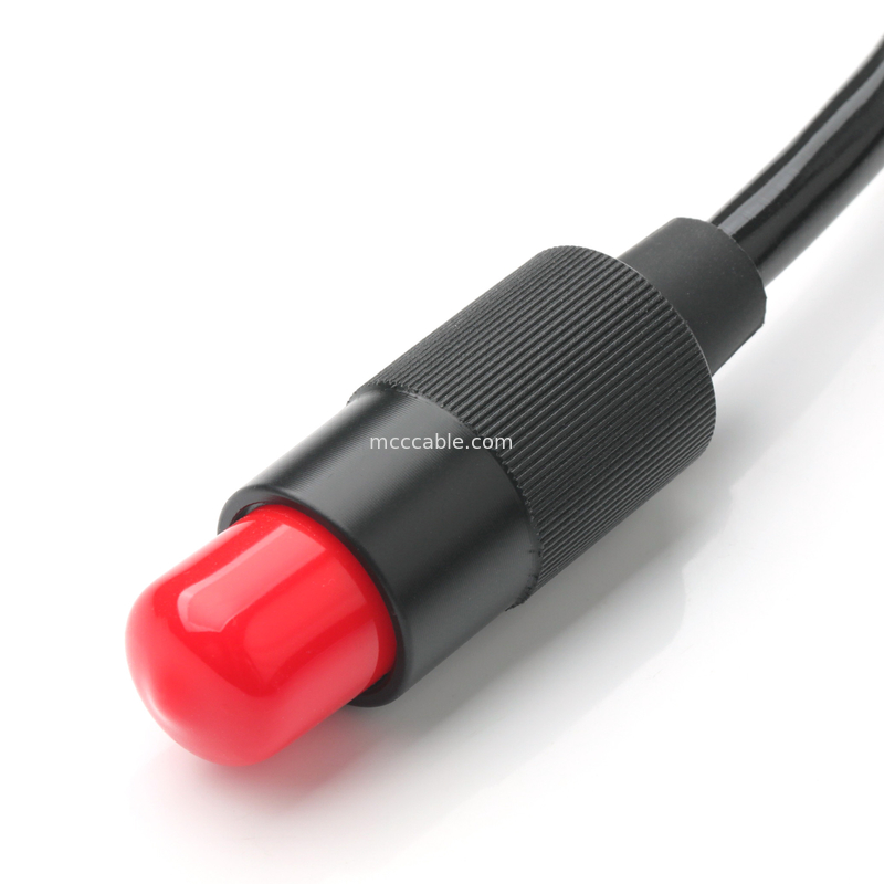 Ensamblaje de cable de alimentación de 4 núcleos, conector de 2 pines, 600V 125°C con tubo termorretráctil