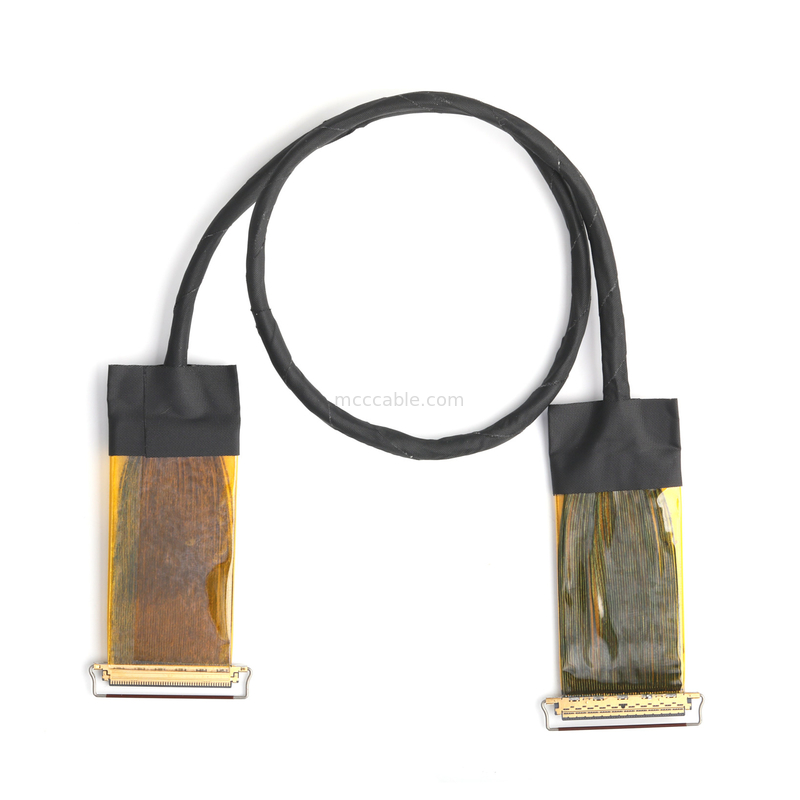 Ensamblaje de cable micro-coaxial de 50 pines con cable blindado AWG38 para datos de alta velocidad